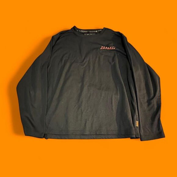 2000s Harley-Davidson Long Sleeve Shirt – Black – Size L (Embroidered Logo) - Picture 1 of 4